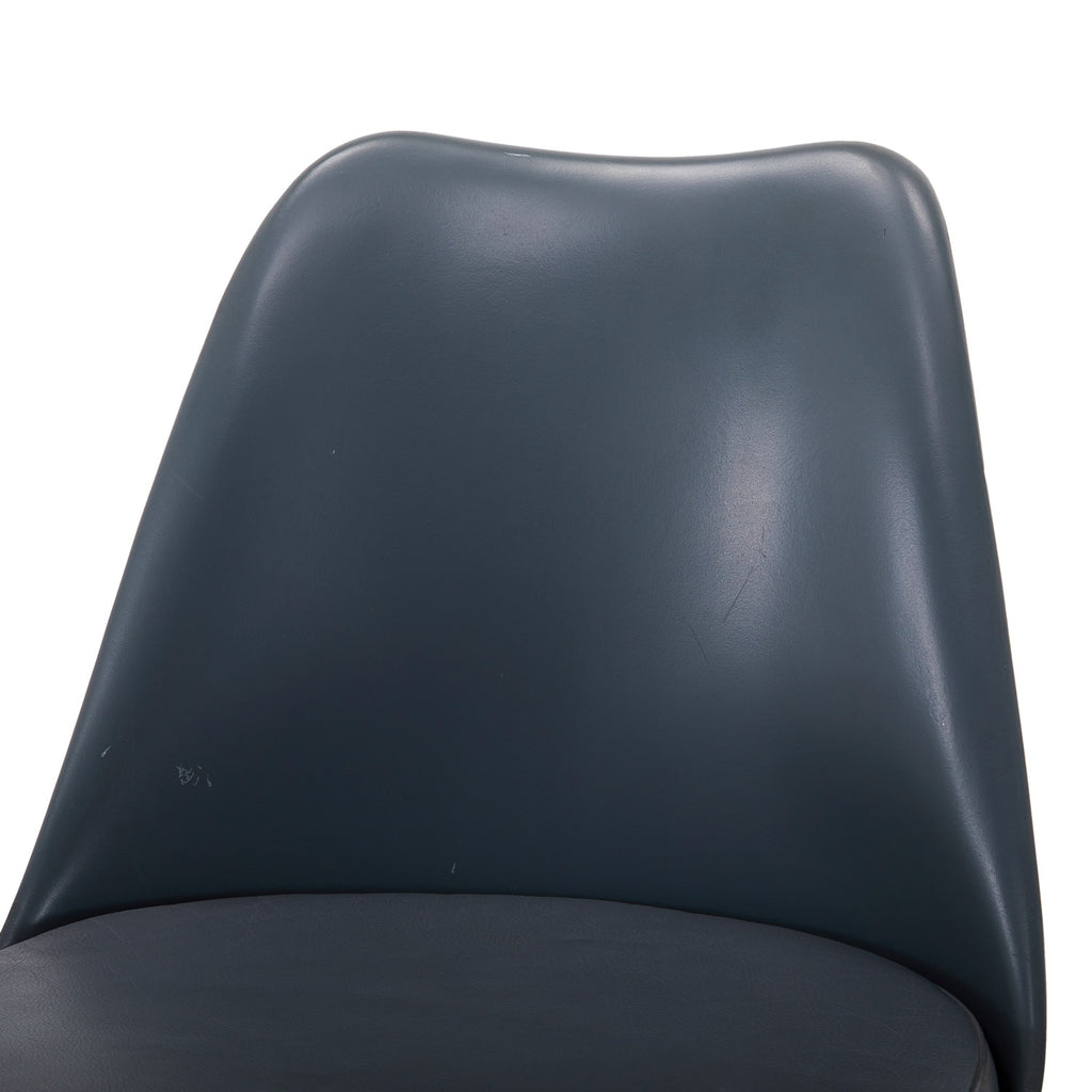 Grey Vinyl Tulip Dining Chair