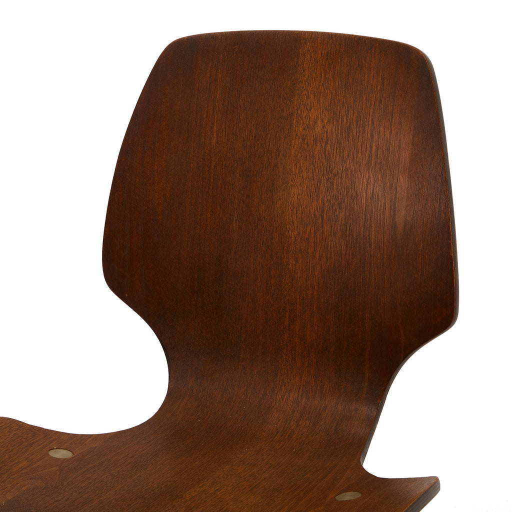 Wood Molded Dark Dining Chair