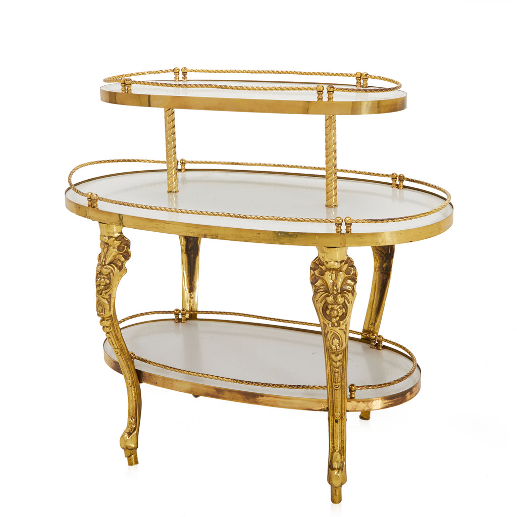 Gold Three Tier Serving Table