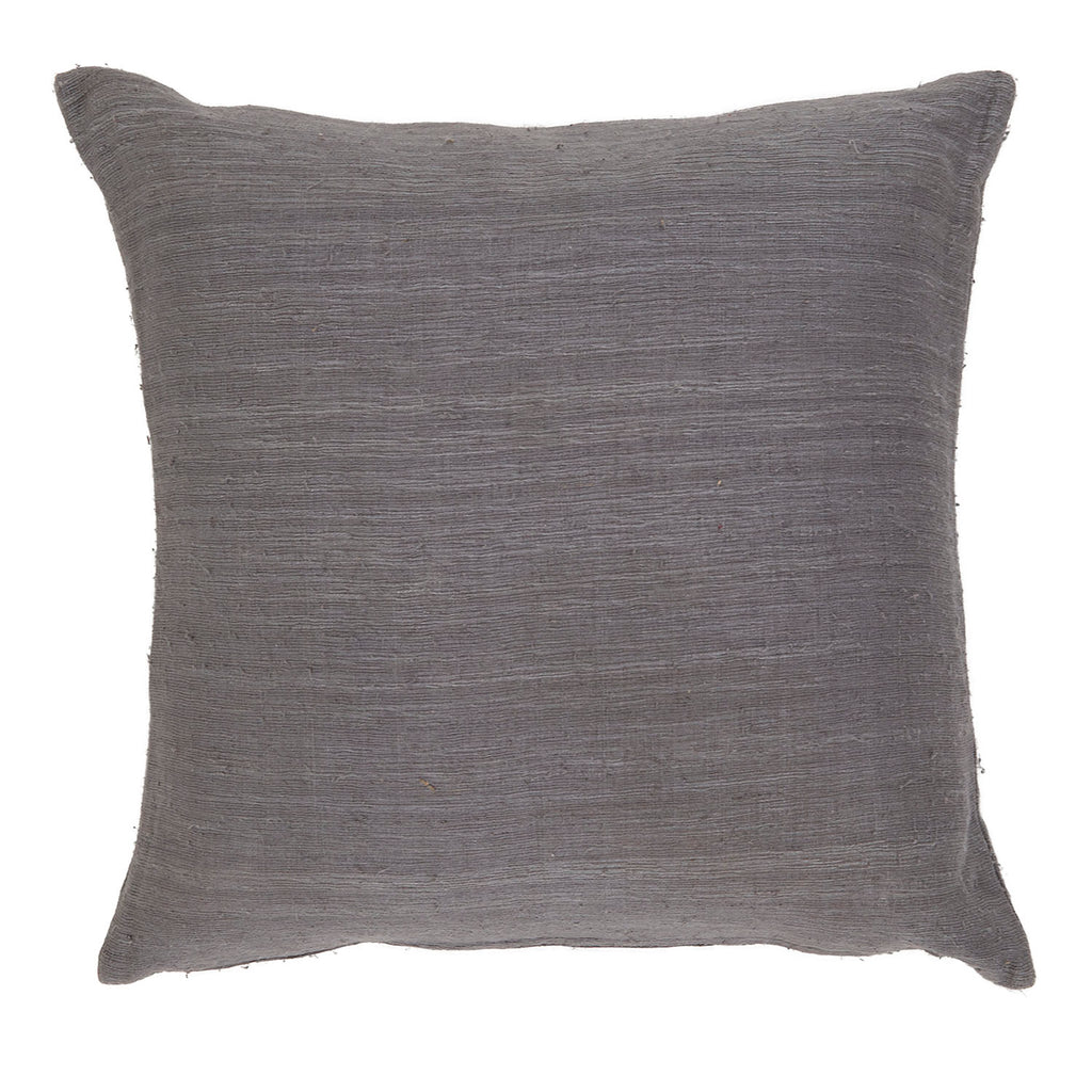 Grey Textured Linen Pillow