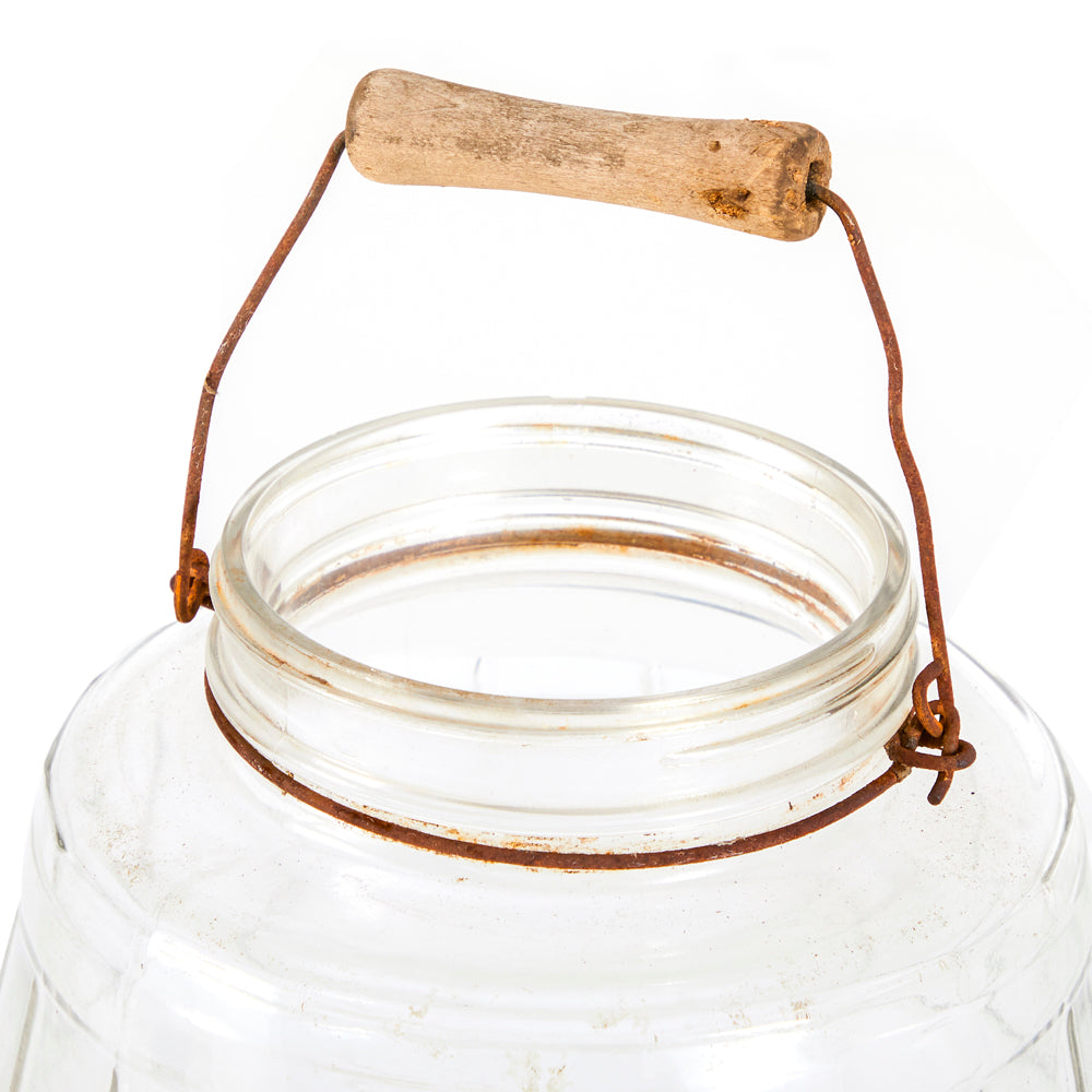 Barrel Glass Mason Jar with Handle