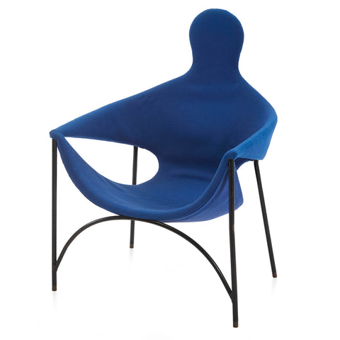 Blue Modern Headrest Chair