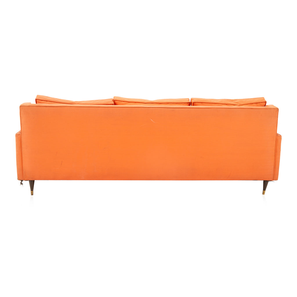 Vintage Orange Pattern Vinyl Sofa