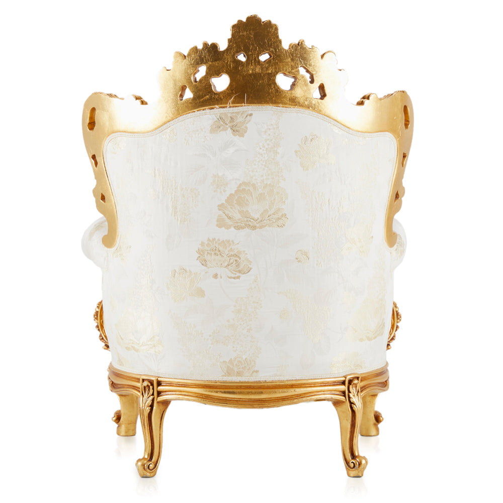 White & Gold Regal Armchair