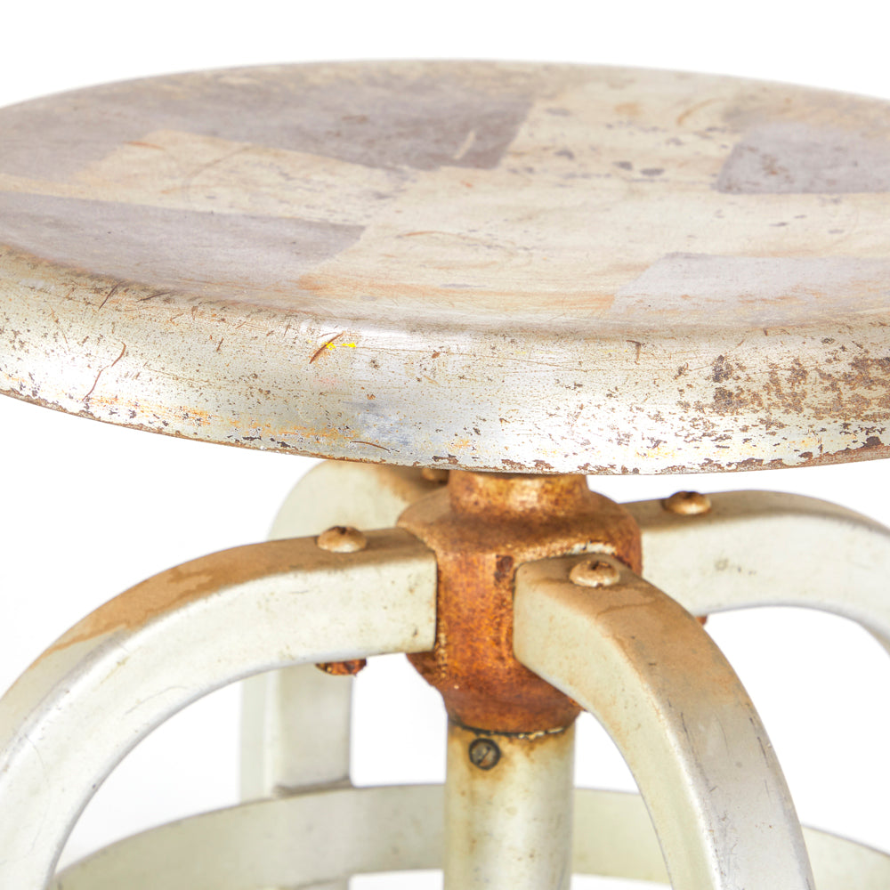 Rusted Metal Low Stools