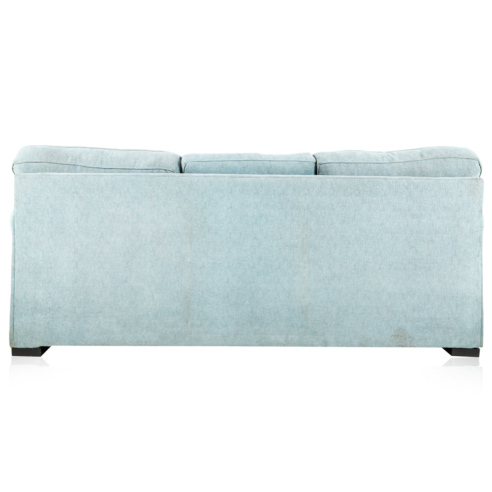 Light Blue Overstuffed Sofa
