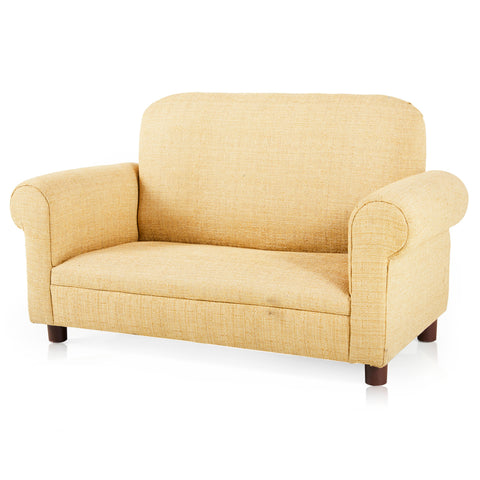 Tiny Cream Fabric Child Size Sofa