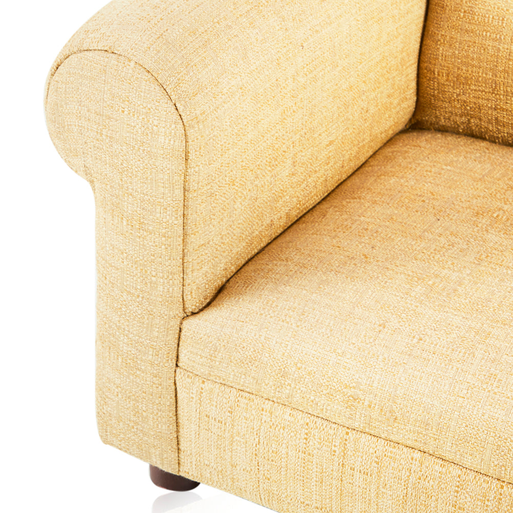 Tiny Cream Fabric Child Size Sofa