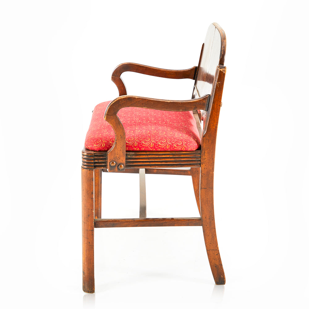 Wood & Red Low Deco Vanity Chair