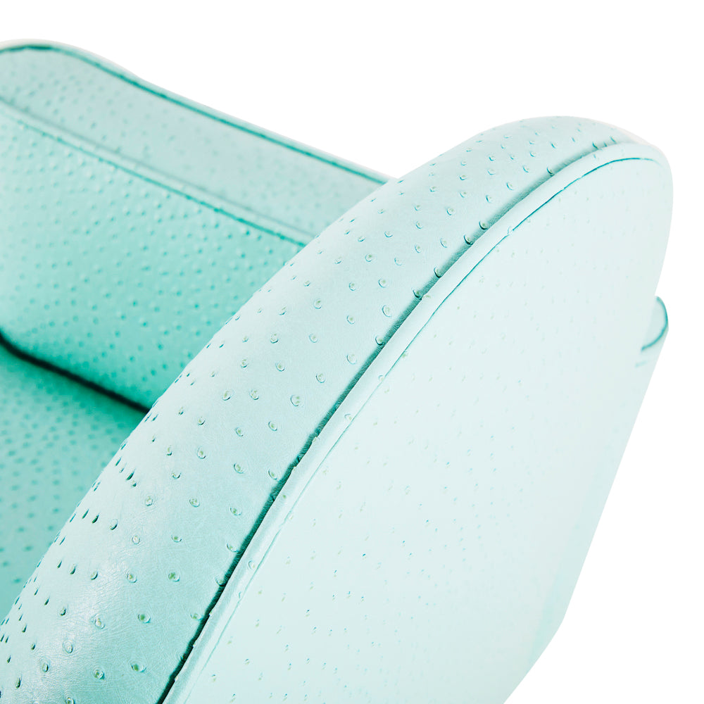 Seafoam Upholstered Rolling Office Chair