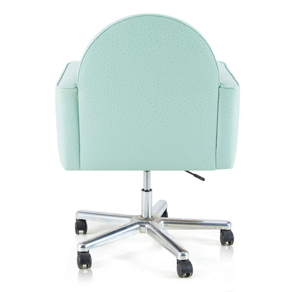 Seafoam Upholstered Rolling Office Chair