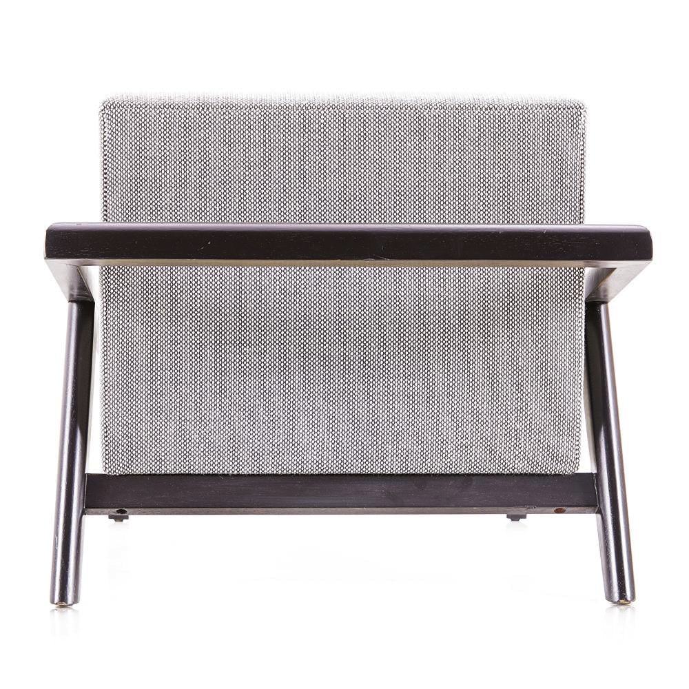 Grey Upholstered Angular Lounge Chair