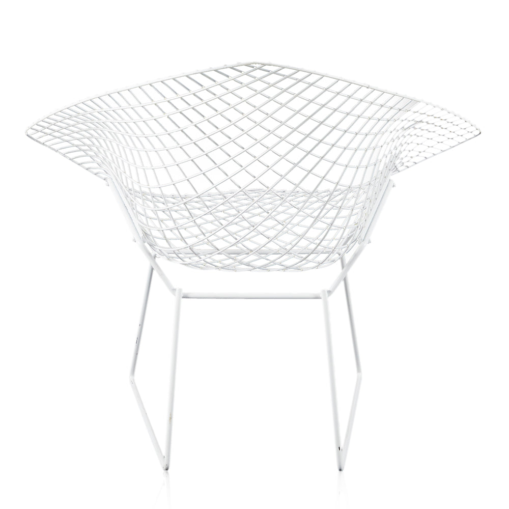 White Wire Bertoia Diamond Chair