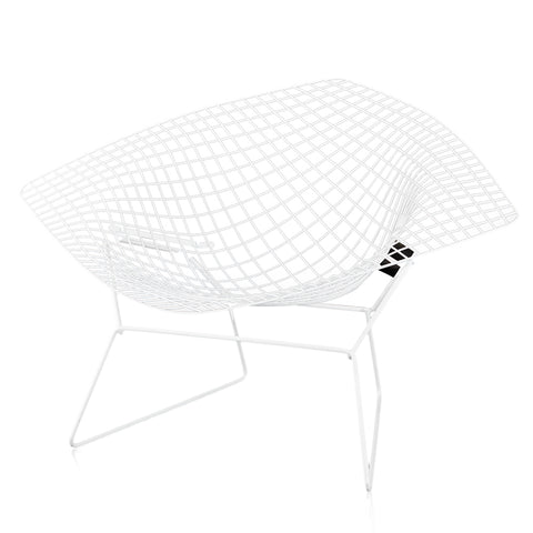 White Bertoia Extra-Wide Diamond Chair