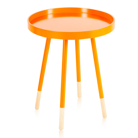 Orange Round Side Table