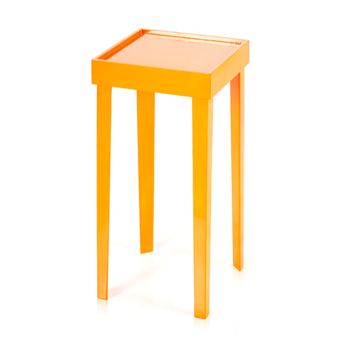 Orange Square Side Table