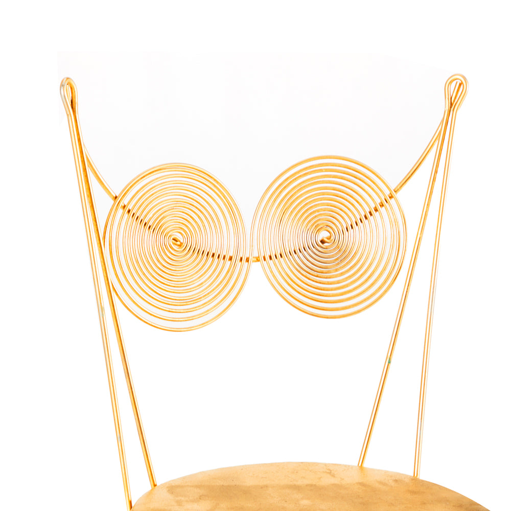 Gold Wire Circle Back Chair