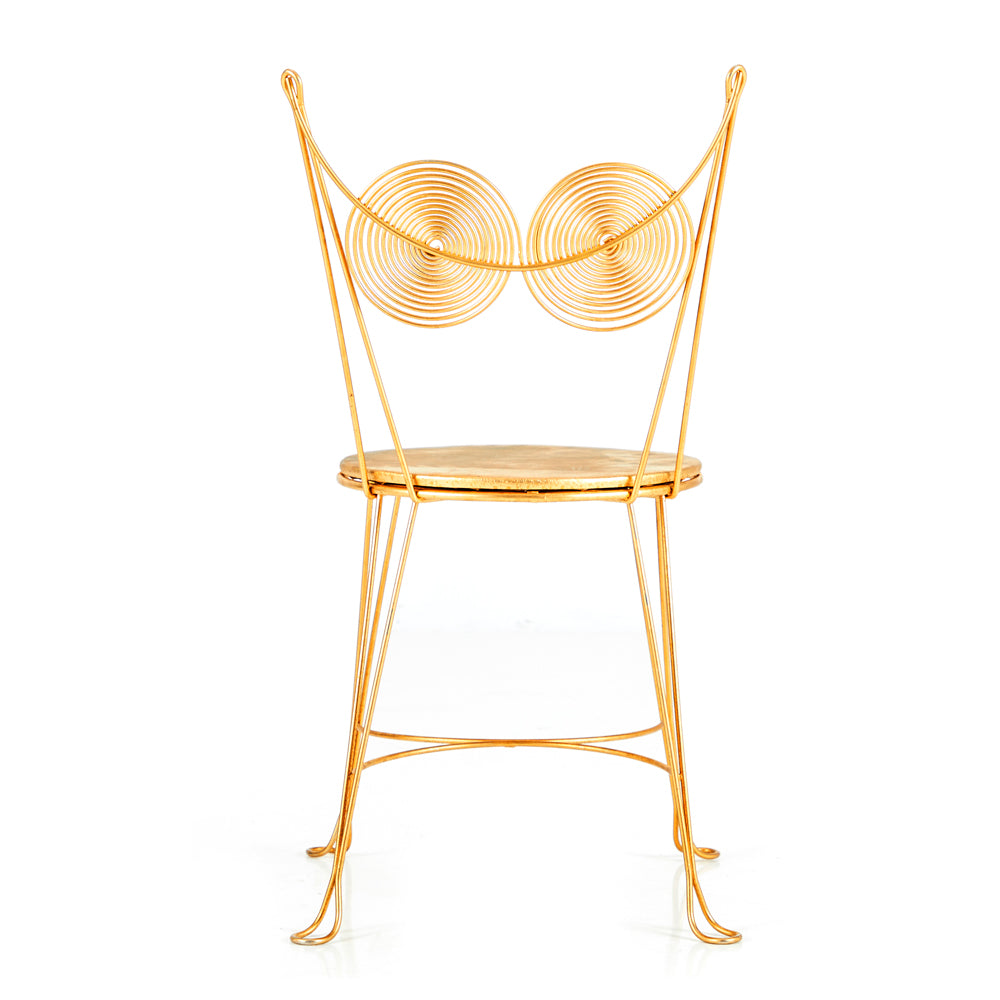 Gold Wire Circle Back Chair