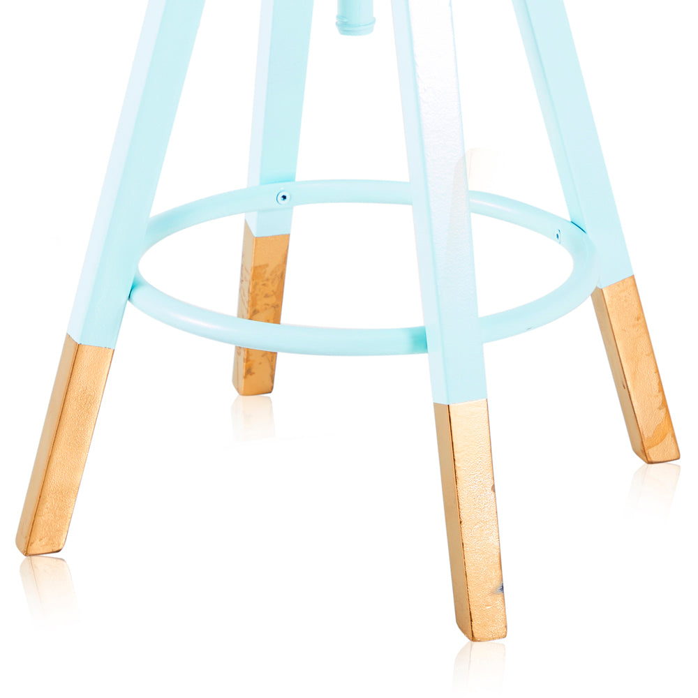 Gold-Dipped Adjustable Work Stool - Teal