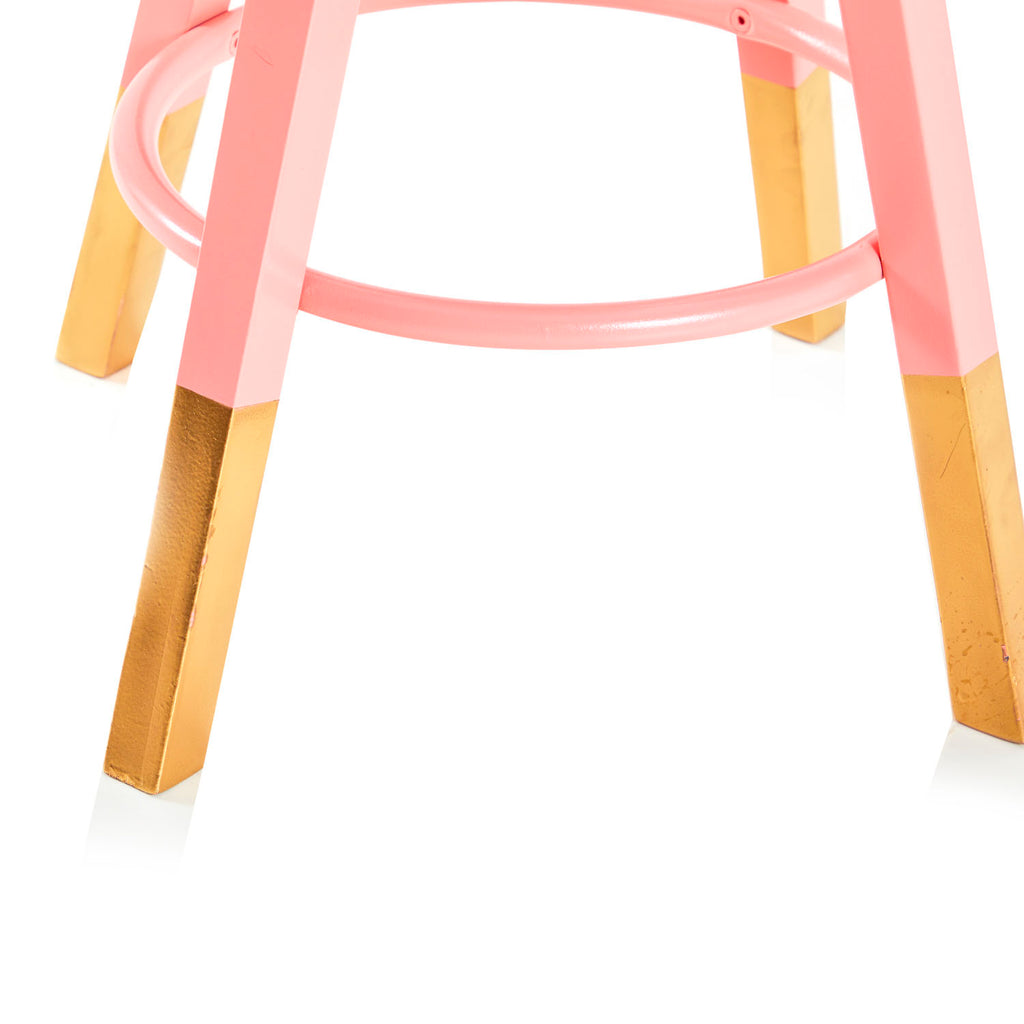 Gold-Dipped Adjustable Work Stool - Pink