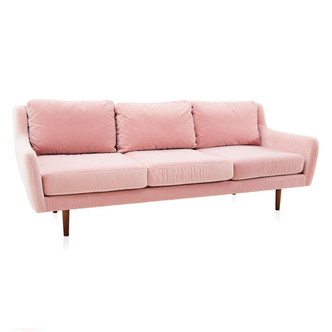 Modern Plush Pink Sofa