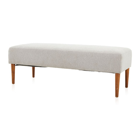 Cool Grey Upholstered Bench
