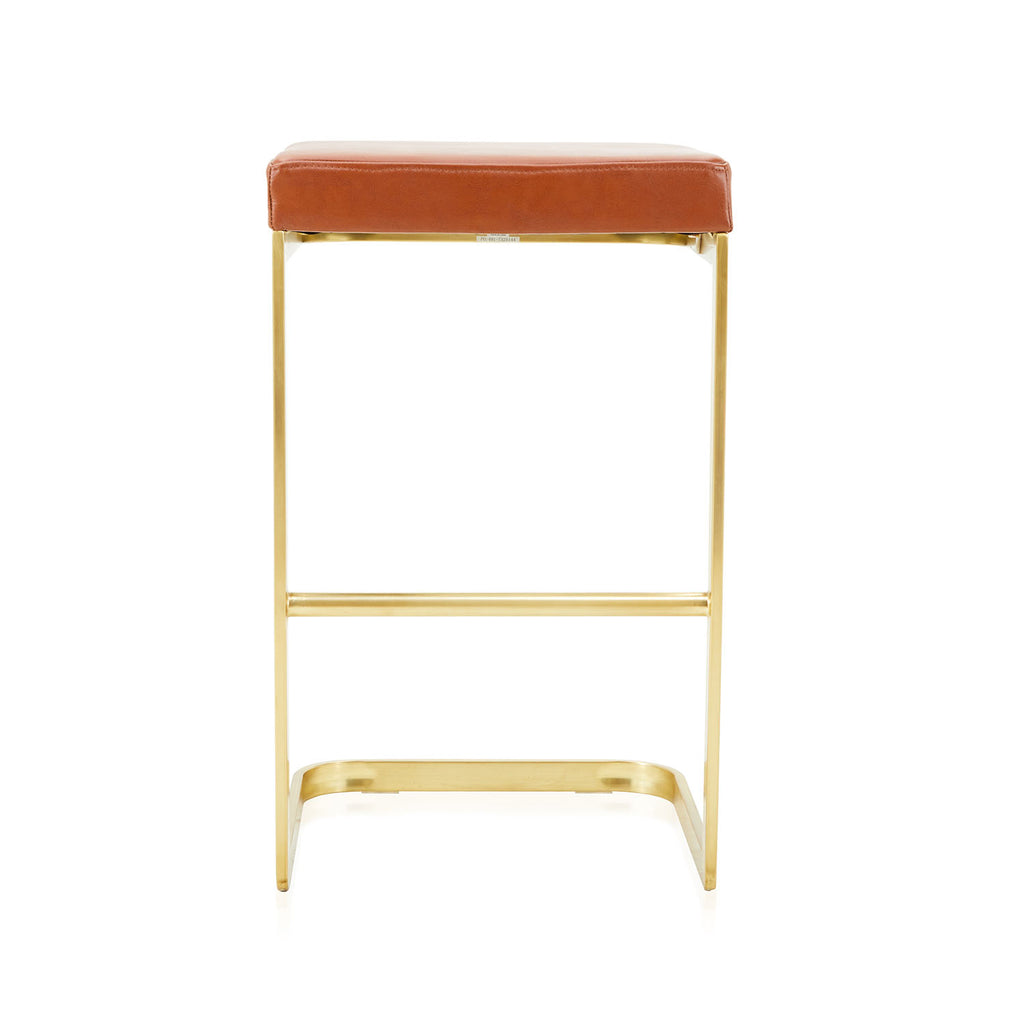 Terracotta and Gold Stool