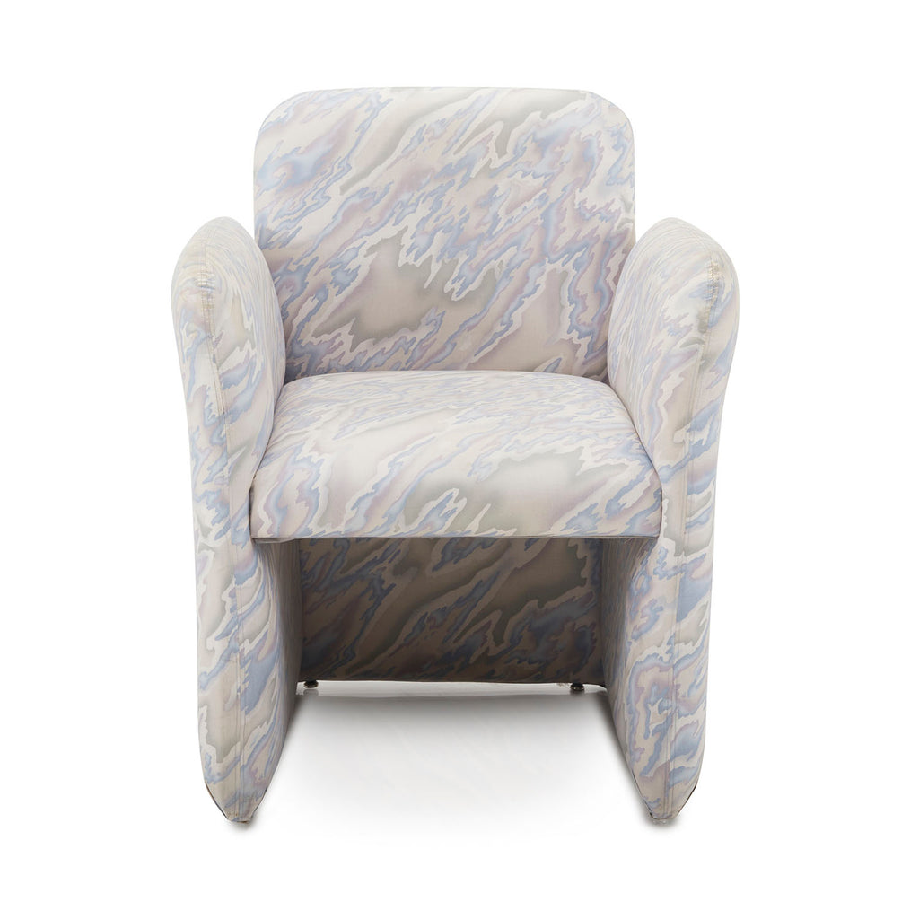 Grey 80's Ripple Chiclet Armchair