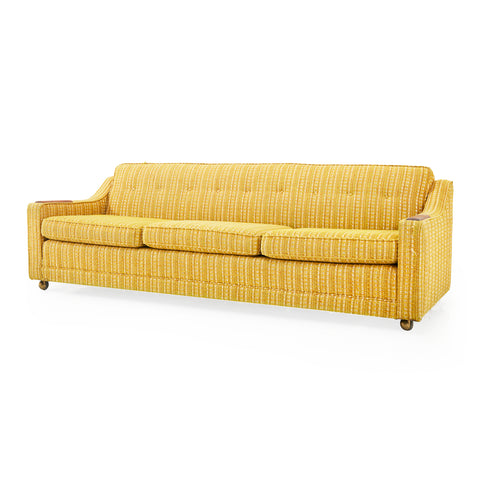 Mid-Century Vintage Yellow Sofa