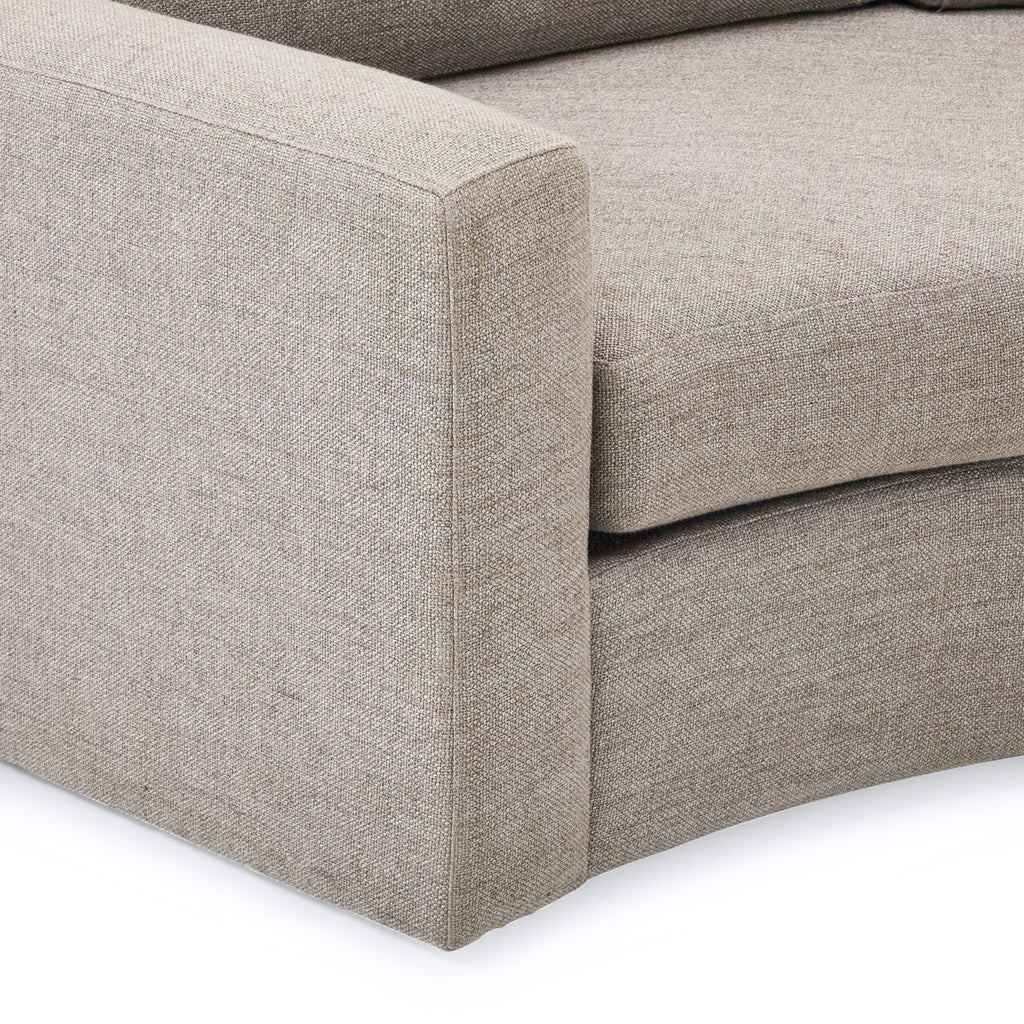 Curved Grey Contemporary Sofa