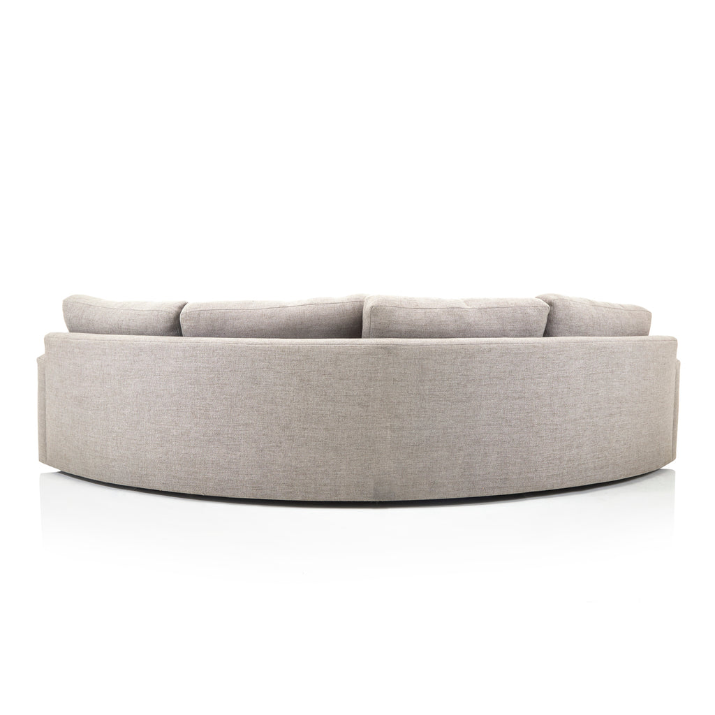 Curved Grey Contemporary Sofa