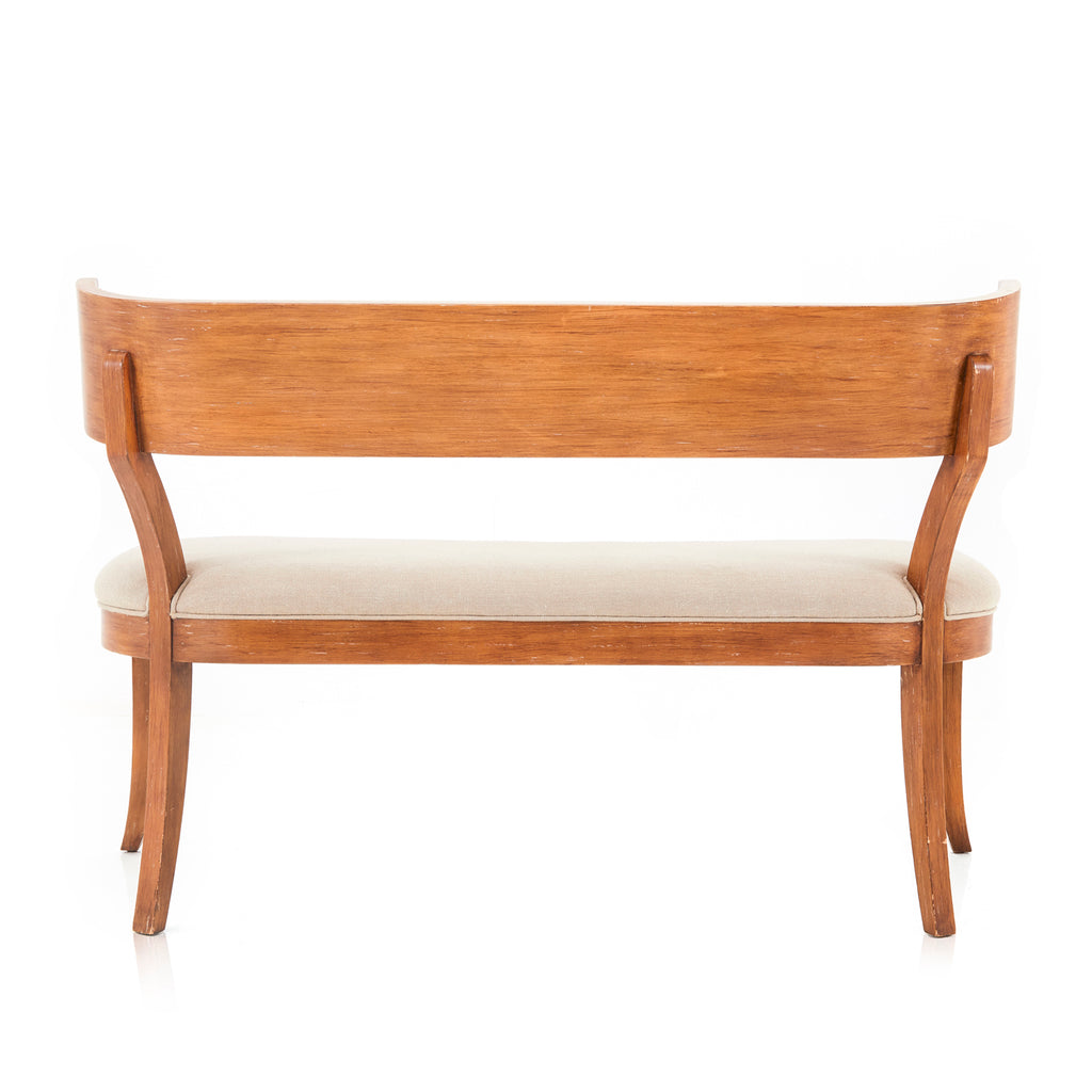 Wood & White Contemporary Settee