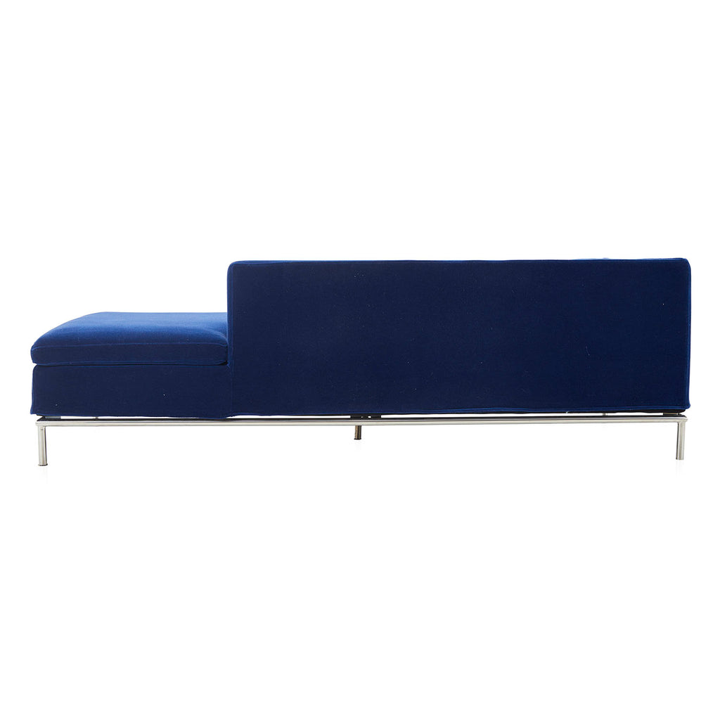 Blue Velvet Modern Daybed Sofa