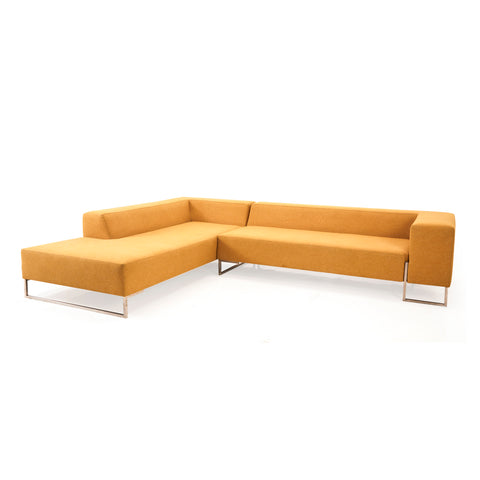 Modern Low Back Sectional Sofa - Camel