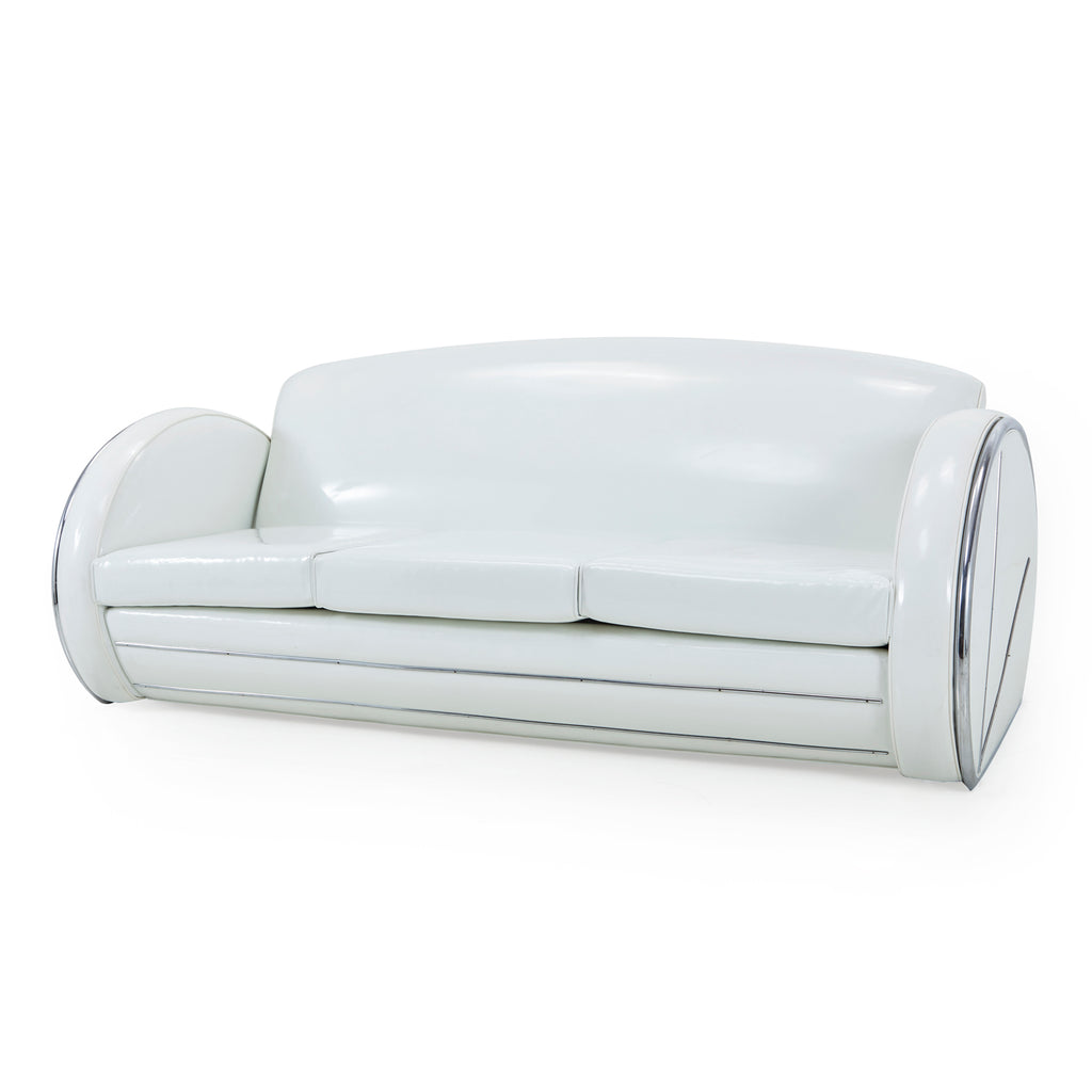 White Patent Vinyl Space Couch