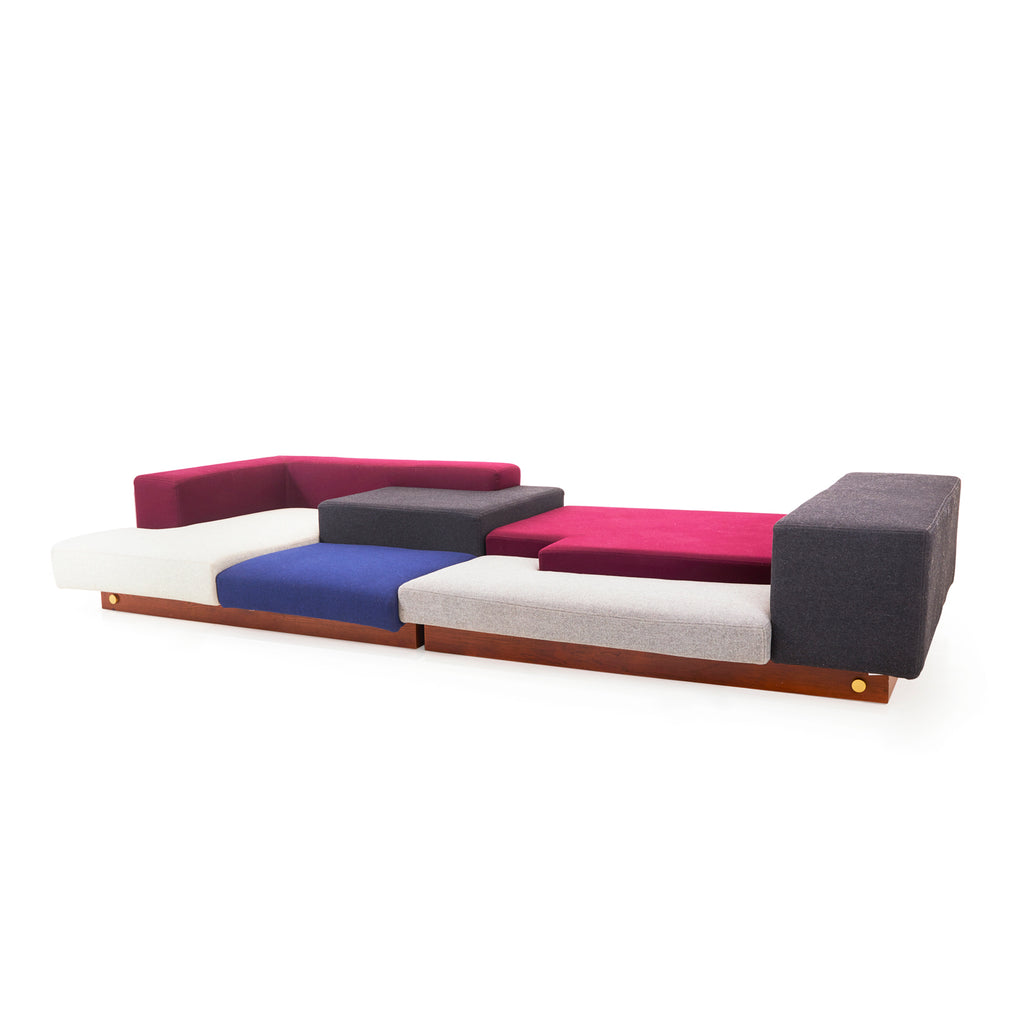 Color Block Contemporary Sectional Lounge Sofa