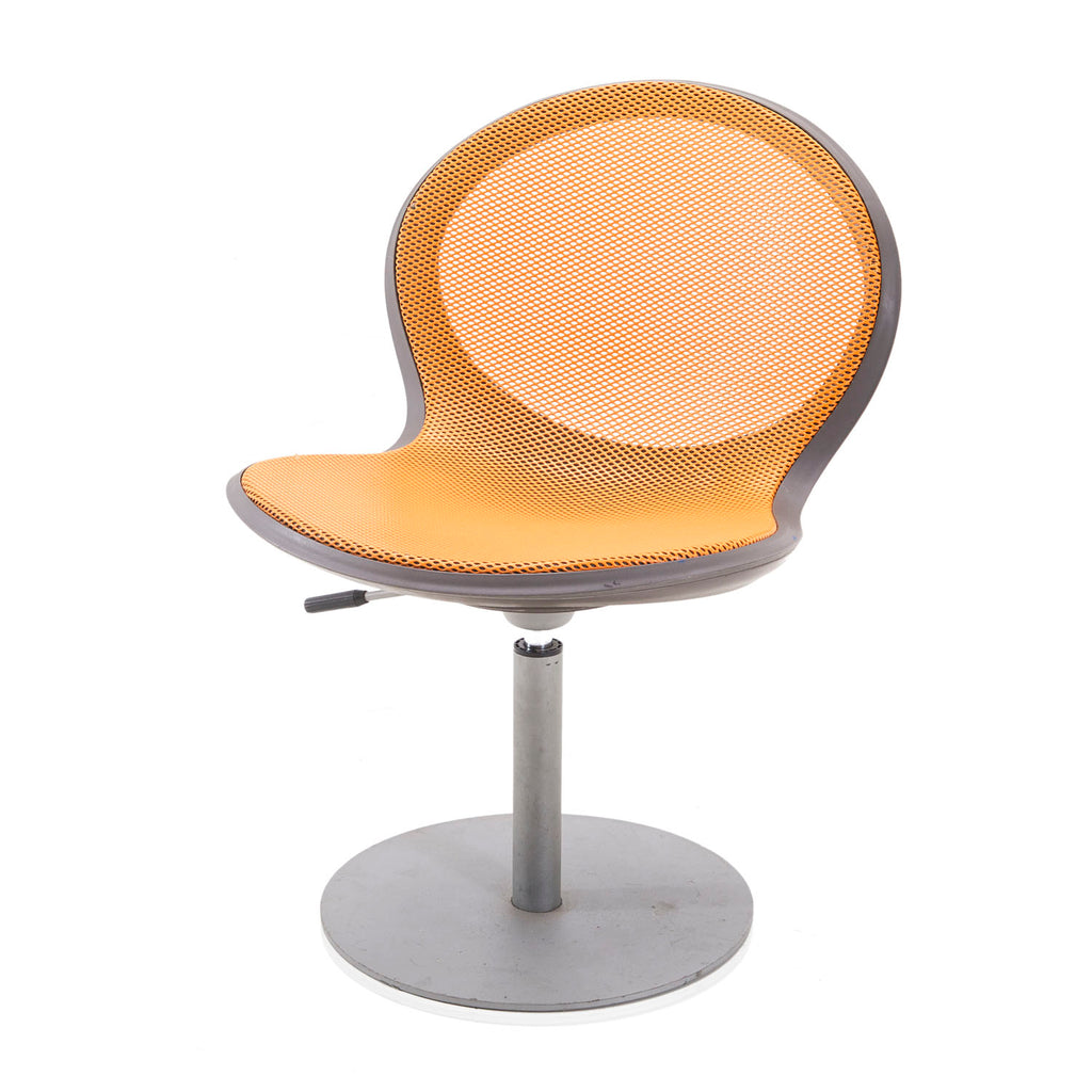 Orange Mesh Swivel Office Chair