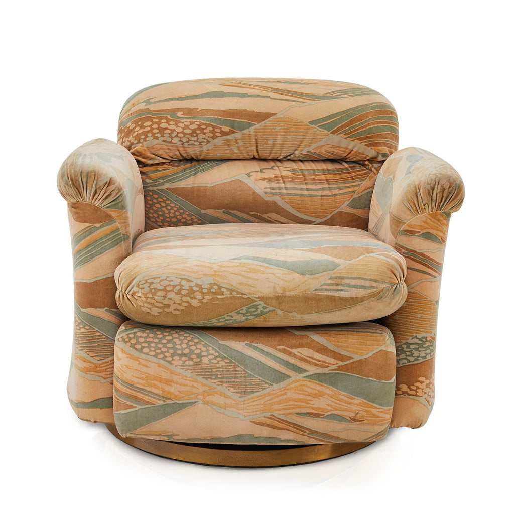 Tan Desert Tones Swivel Arm Chair
