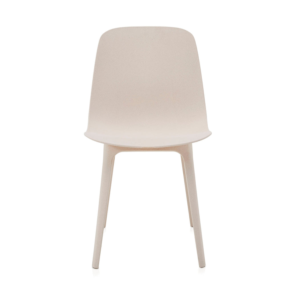 White Matte Cream Shell Chair