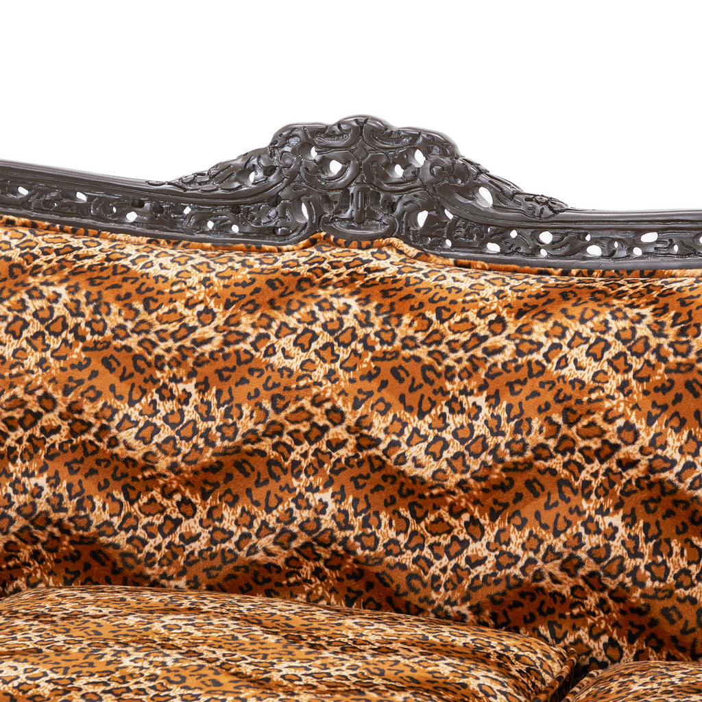 Leopard Print Victorian Sofa
