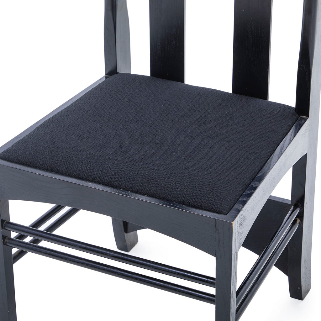 Black Wood High Back Modern Gothic Dining Chair