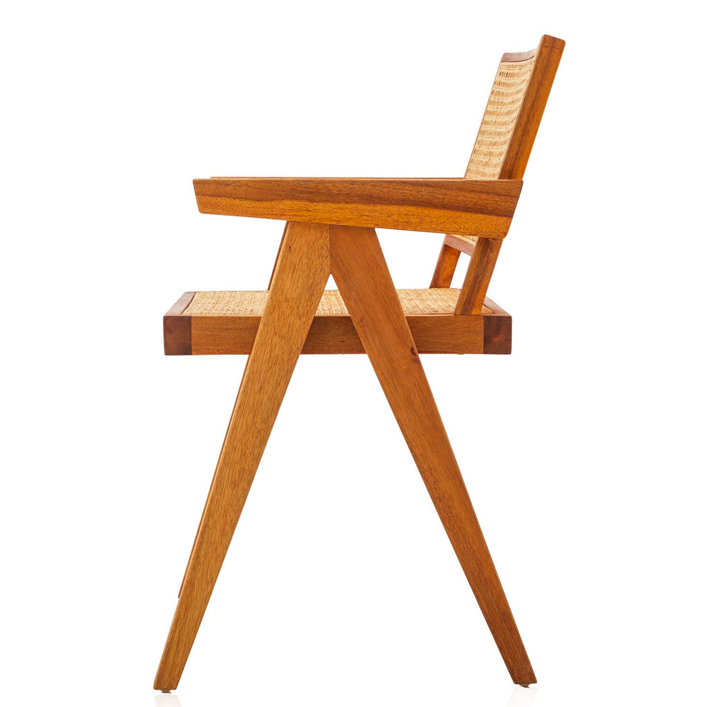 Wood & Cane Jeanneret Dining Arm Chair