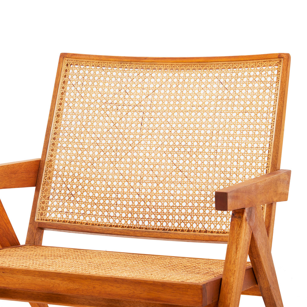 Wood & Cane Jeanneret Lounge Chair