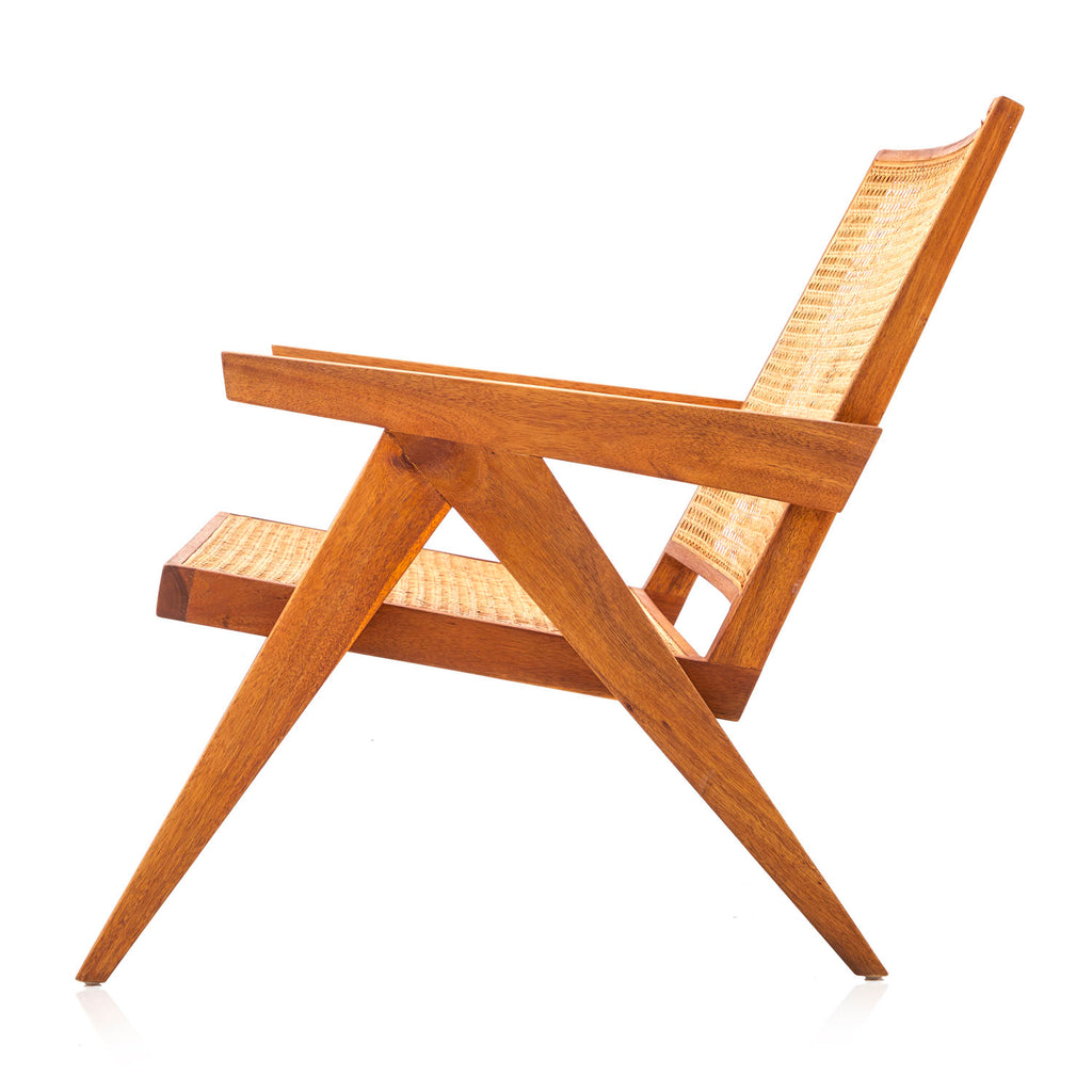 Wood & Cane Jeanneret Lounge Chair
