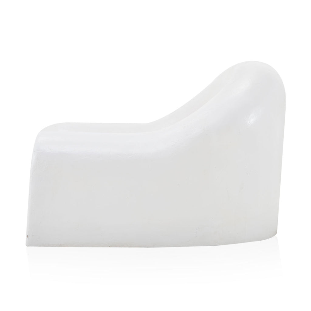 White & Orange Cushion Modern Mound Chair