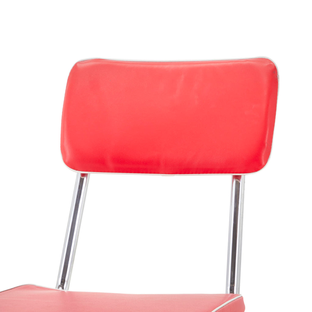 Red Vinyl Dining Chair