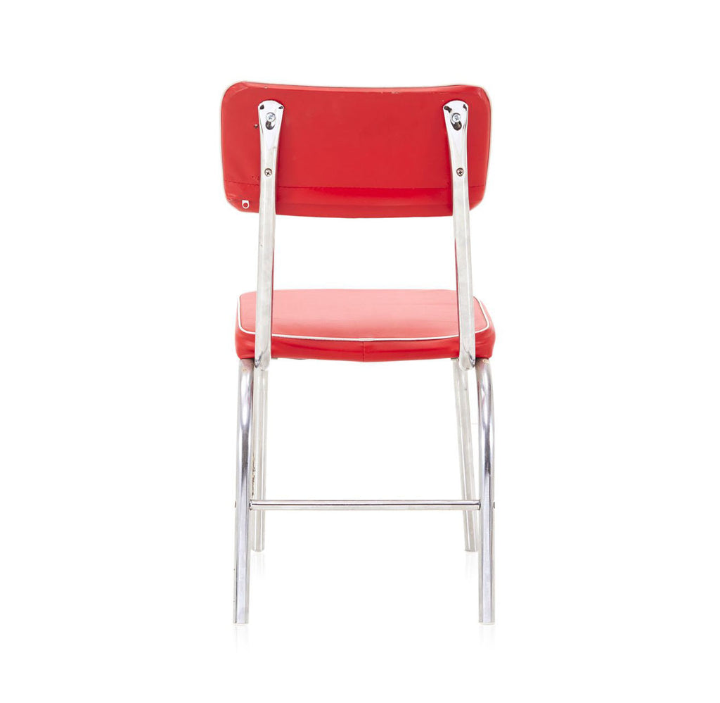Red Vinyl Dining Chair