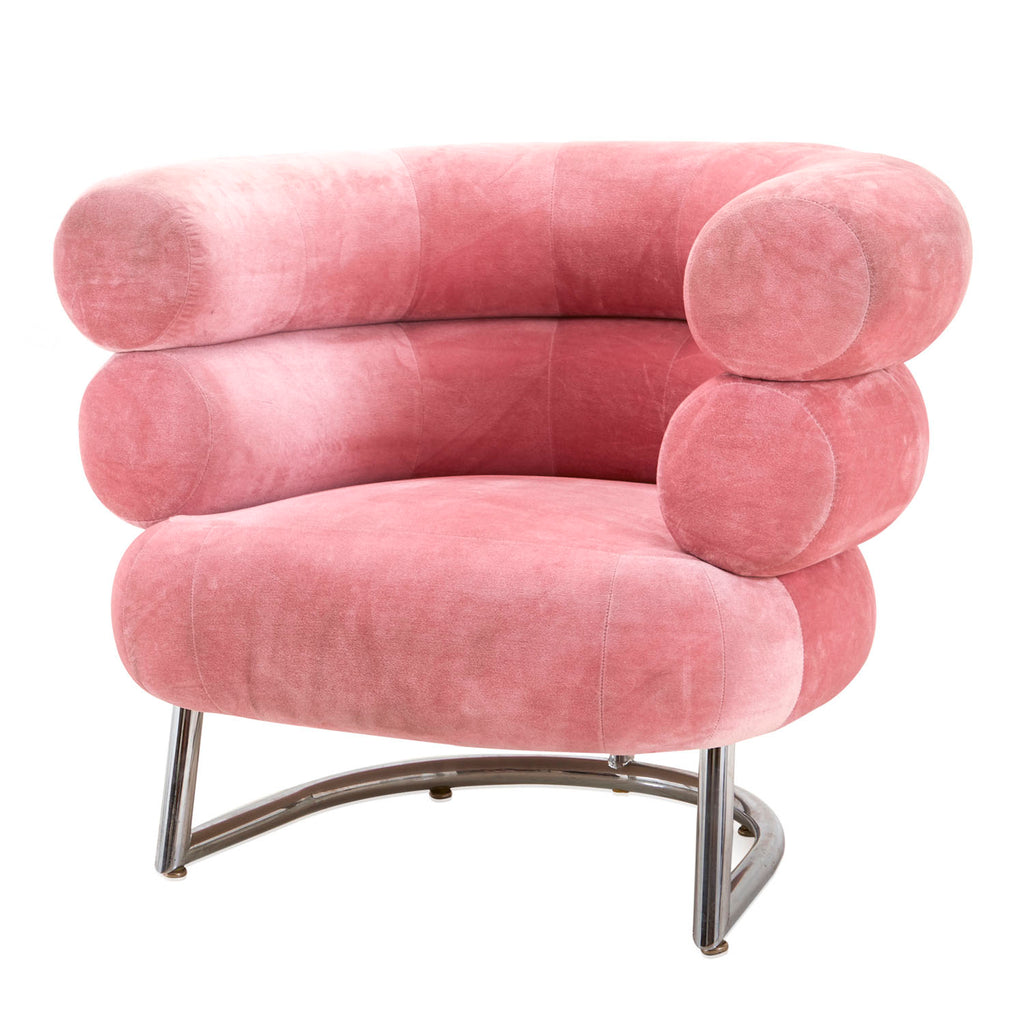 Pink Velvet Eileen Gray Bibendum Chair