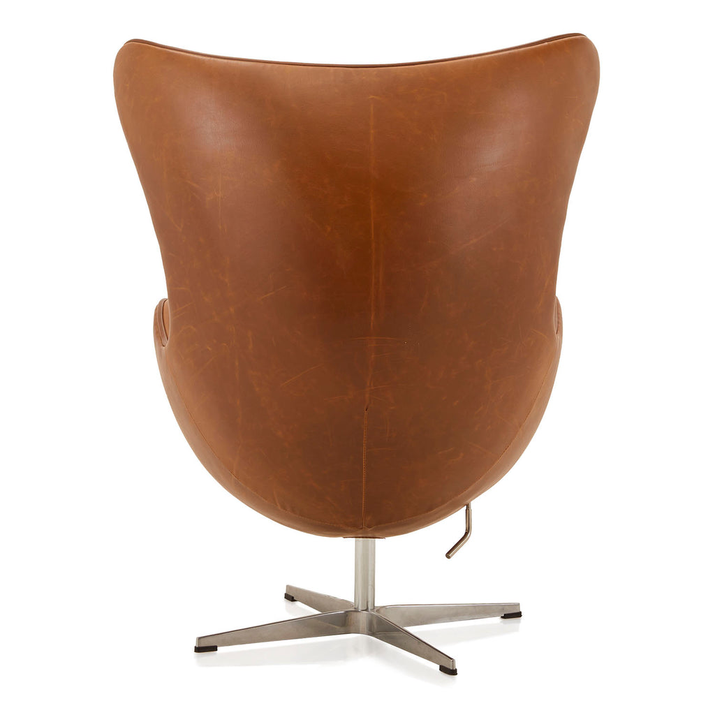 Brown Leather Egg Chair