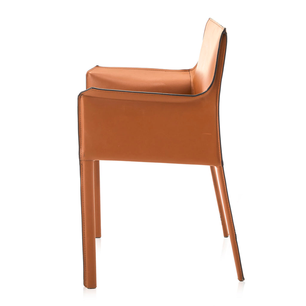 Brown Leather Bellini Style Arm Chair